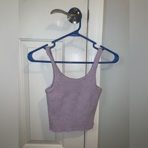 lettuce edge rubbed purple tank top